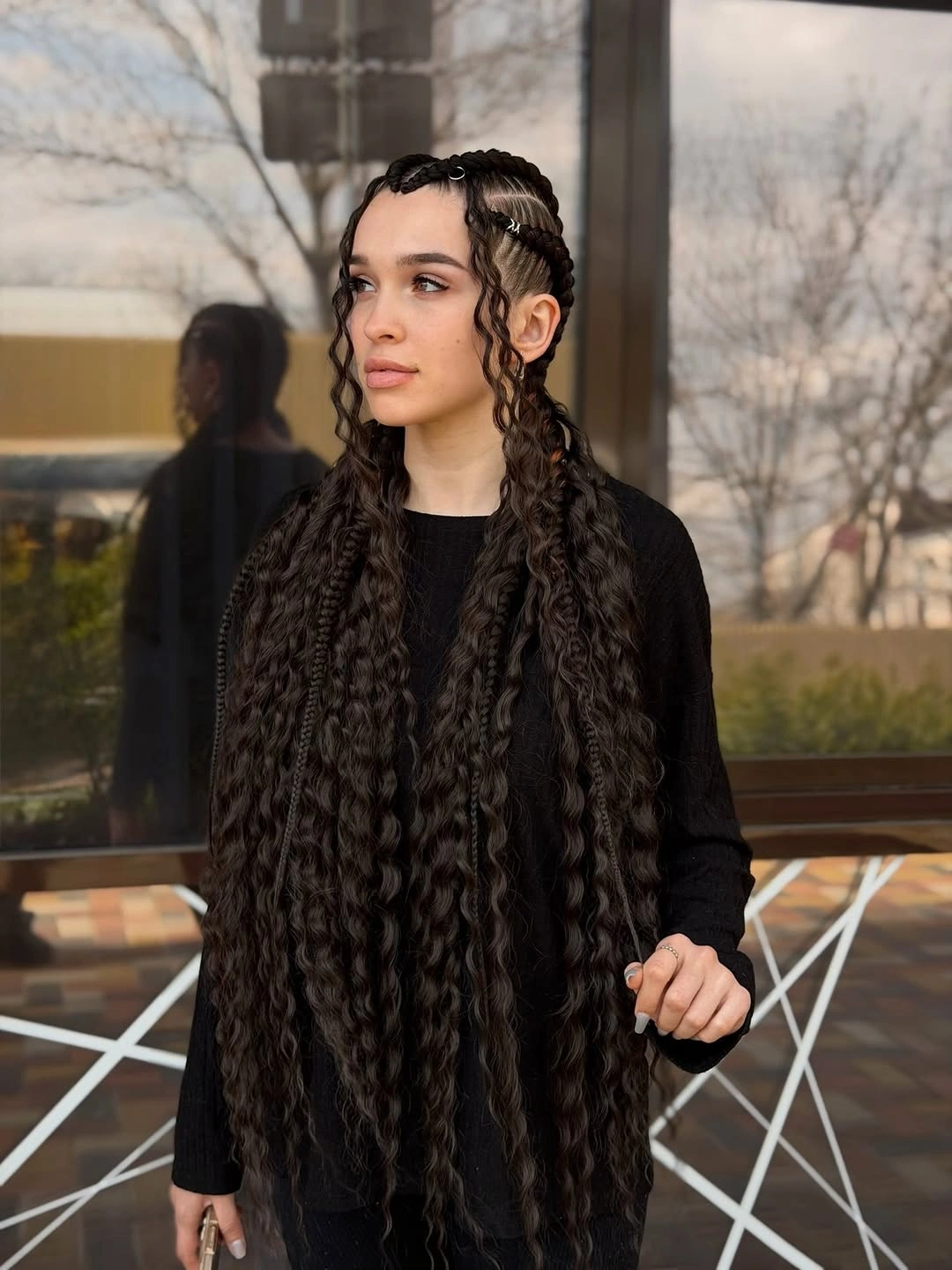 beautiful bora bora braids hairstyle Intricate Feed-In Braids With Endless Length