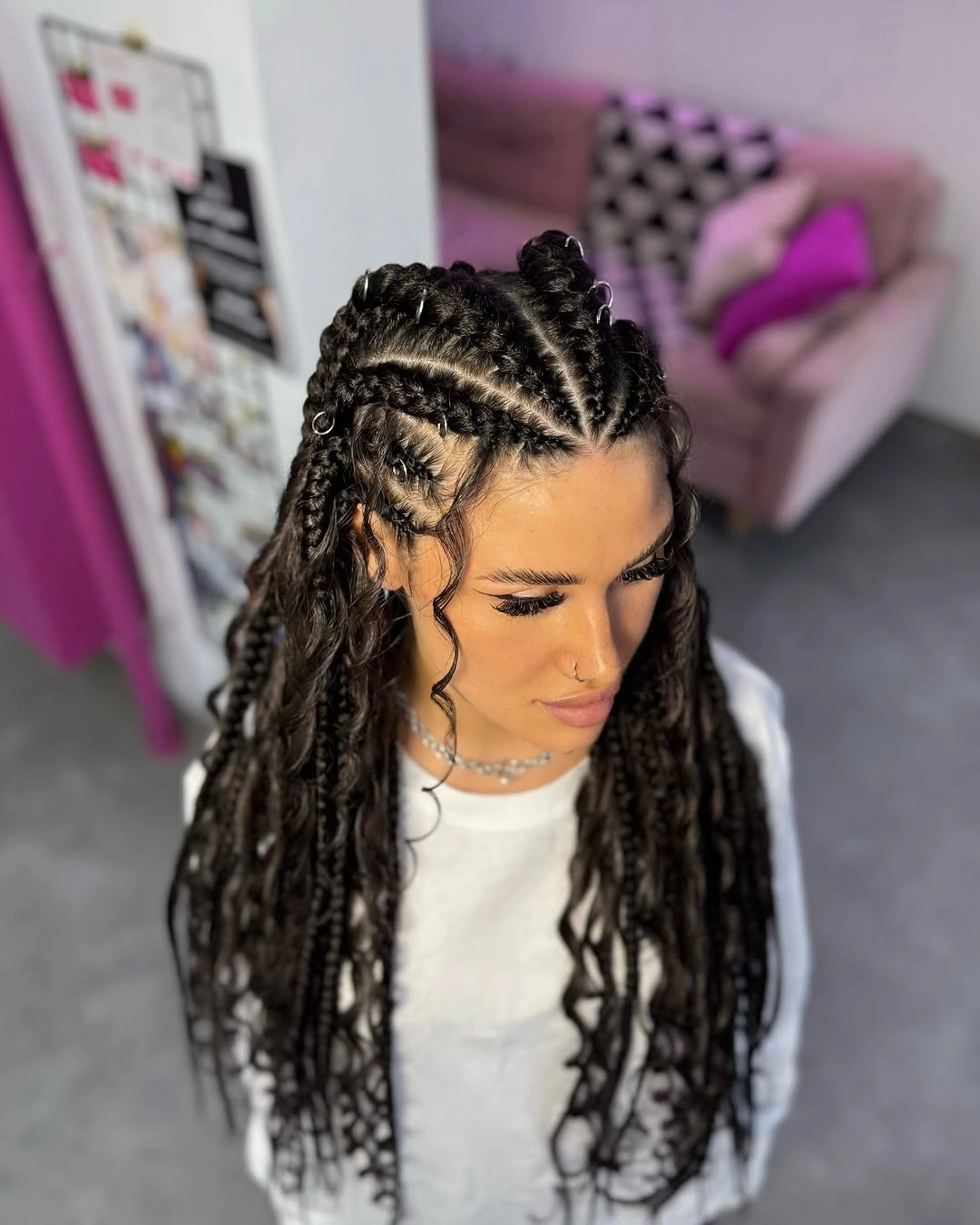 beautiful bora bora braids hairstyle Statement Feed-In Braids With Modern Details