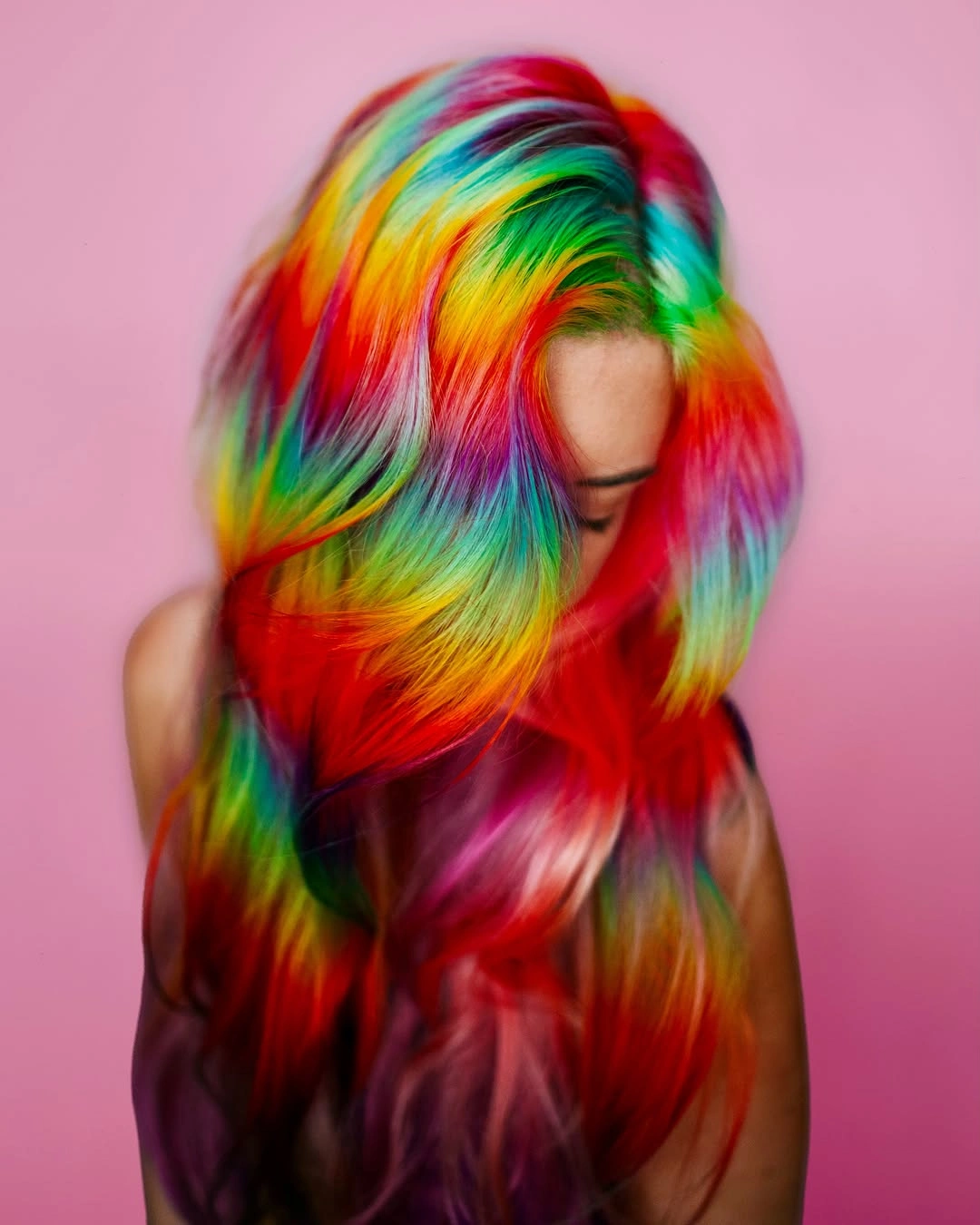 beautiful fall hair colour ideas 2026 Rainbow Prism Hair for Fearless Fall Energy
