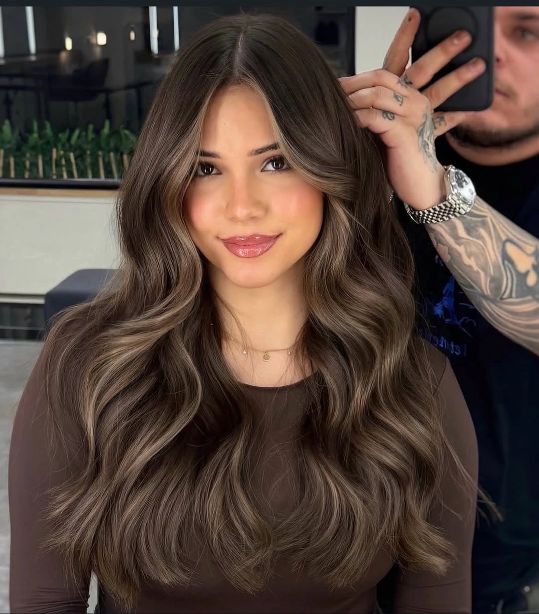 beautiful fall hair colour ideas 2026 Cool Espresso Balayage Elegance