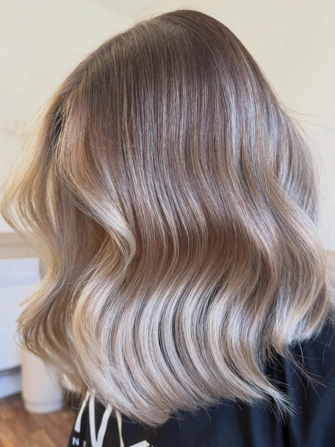 beautiful full head babylights blonde on brown hair Creamy Beige Blonde Blending Through Soft Brown Hair