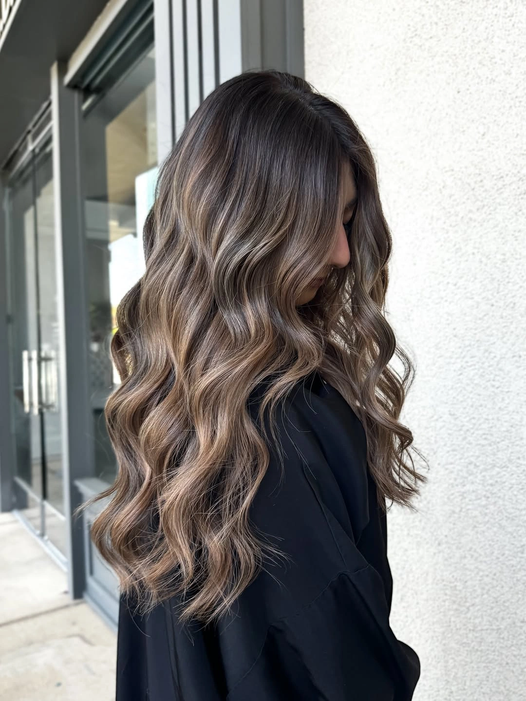 beautiful full head babylights blonde on brown hair Dimensional Brunette With Airy Blonde Waves