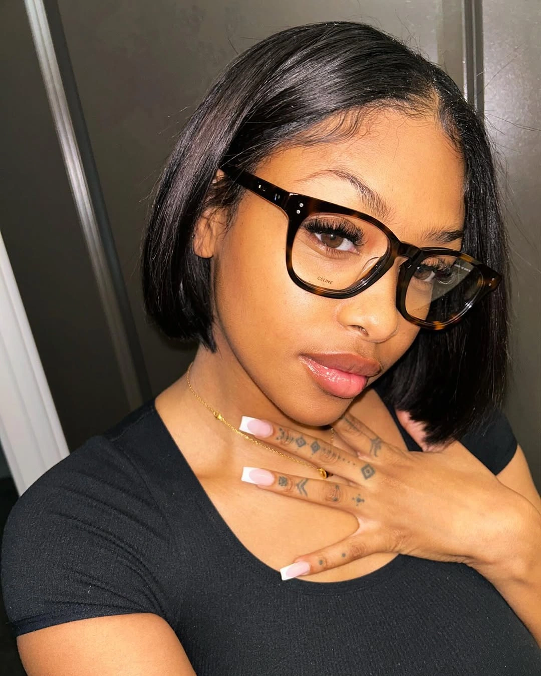 chic bob hairstyles for black women Classic Angled Bob With Everyday Elegance