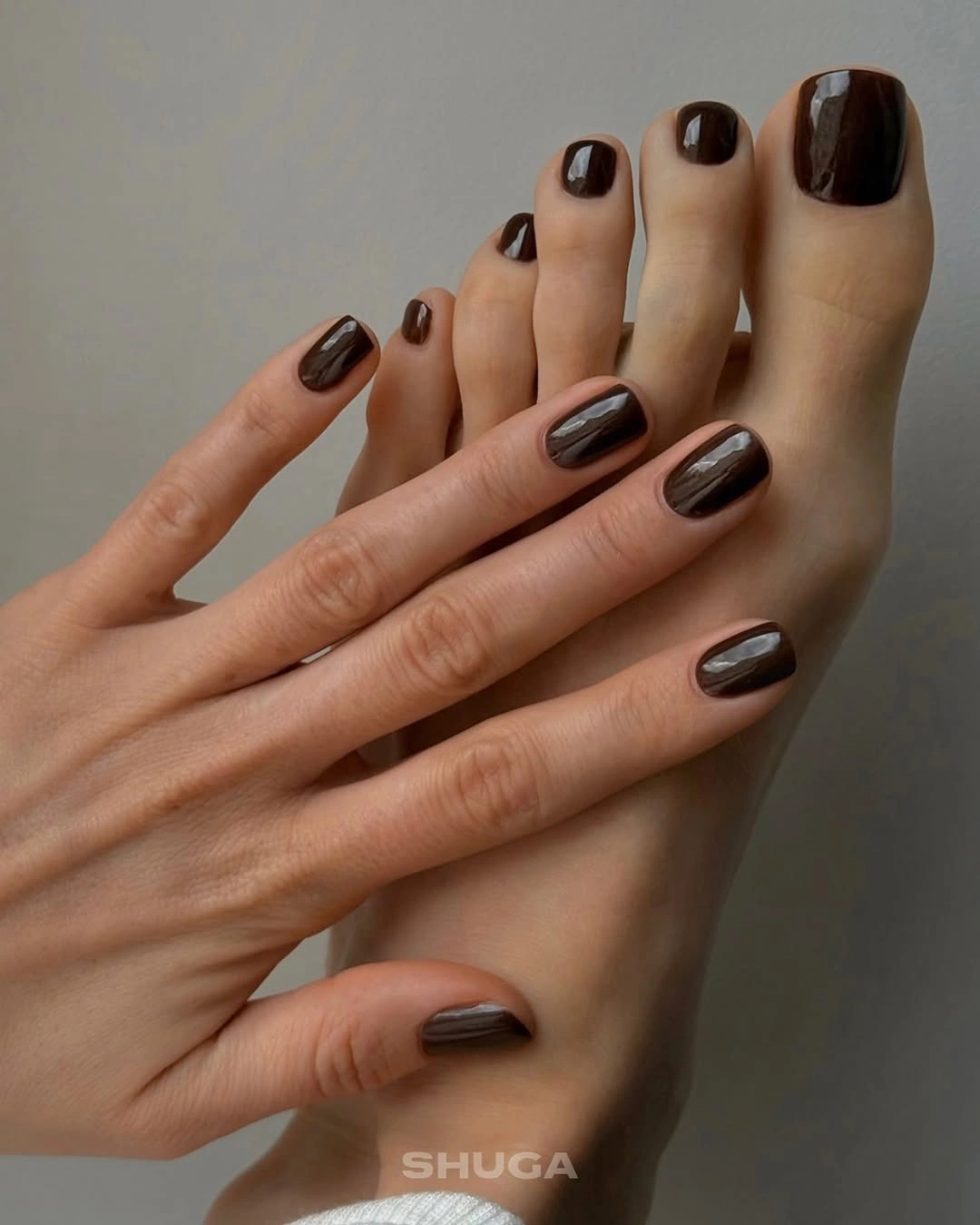 chic fall pedicure ideas 2026 Dark Chocolate Brown That Never Goes Out of Style