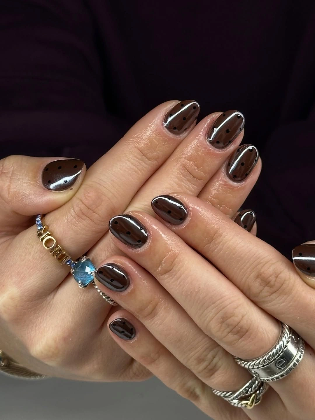 chic september nail art ideas 2026 Glossy Espresso Nails That Prove Brown Is Never Boring