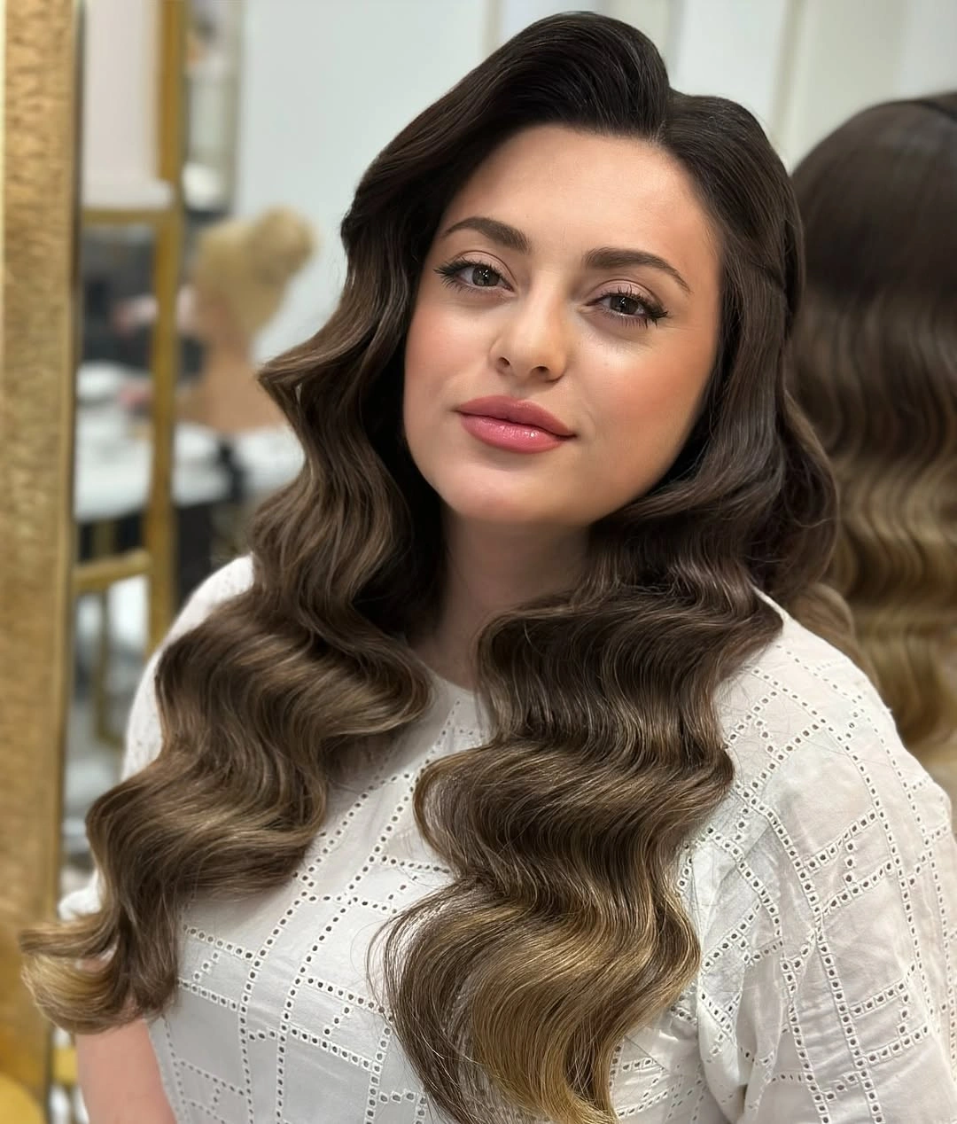 effortless body waves hairstyle Soft Brunette Waves With Dimensional Shine