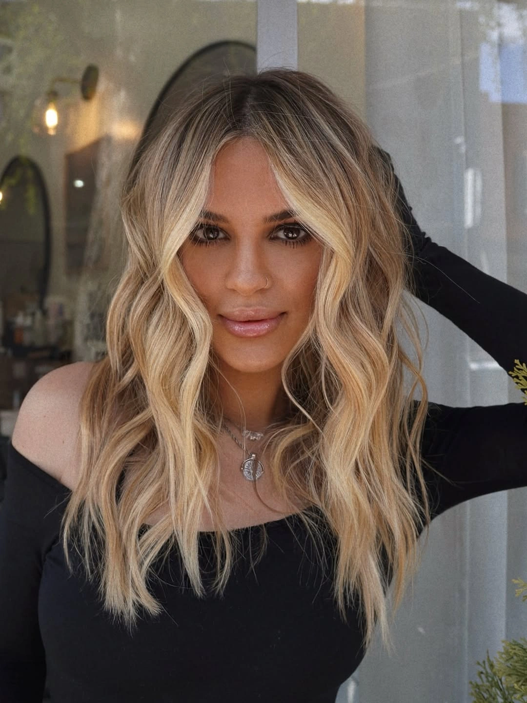 effortless heatless curls hairstyle Golden Lob With Relaxed Beach Waves