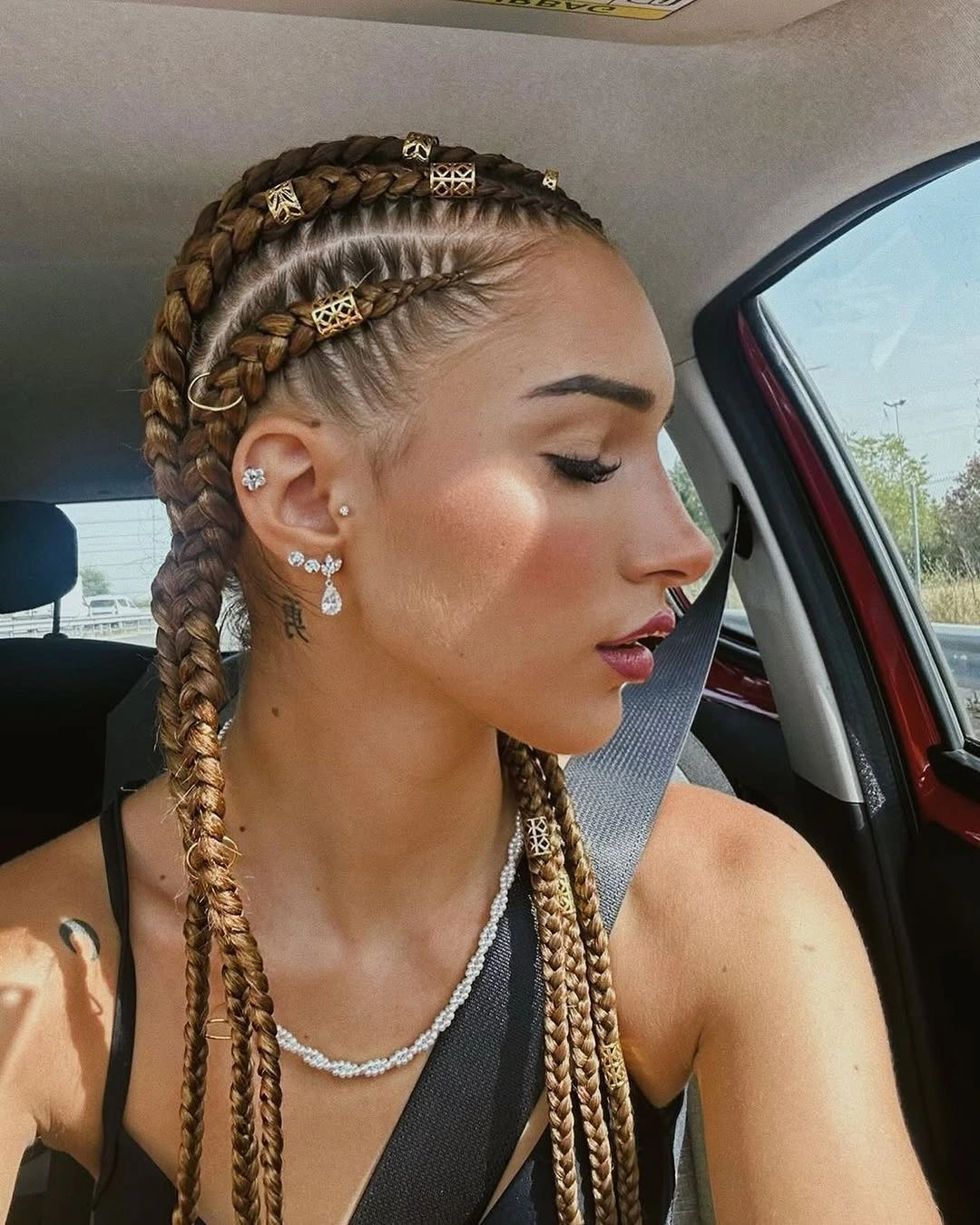 fall hairstyles 2026 Statement Braided Rows With Modern Edge