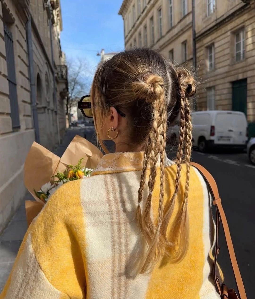 fall hairstyles 2026 Double Braided Buns With Everyday Charm
