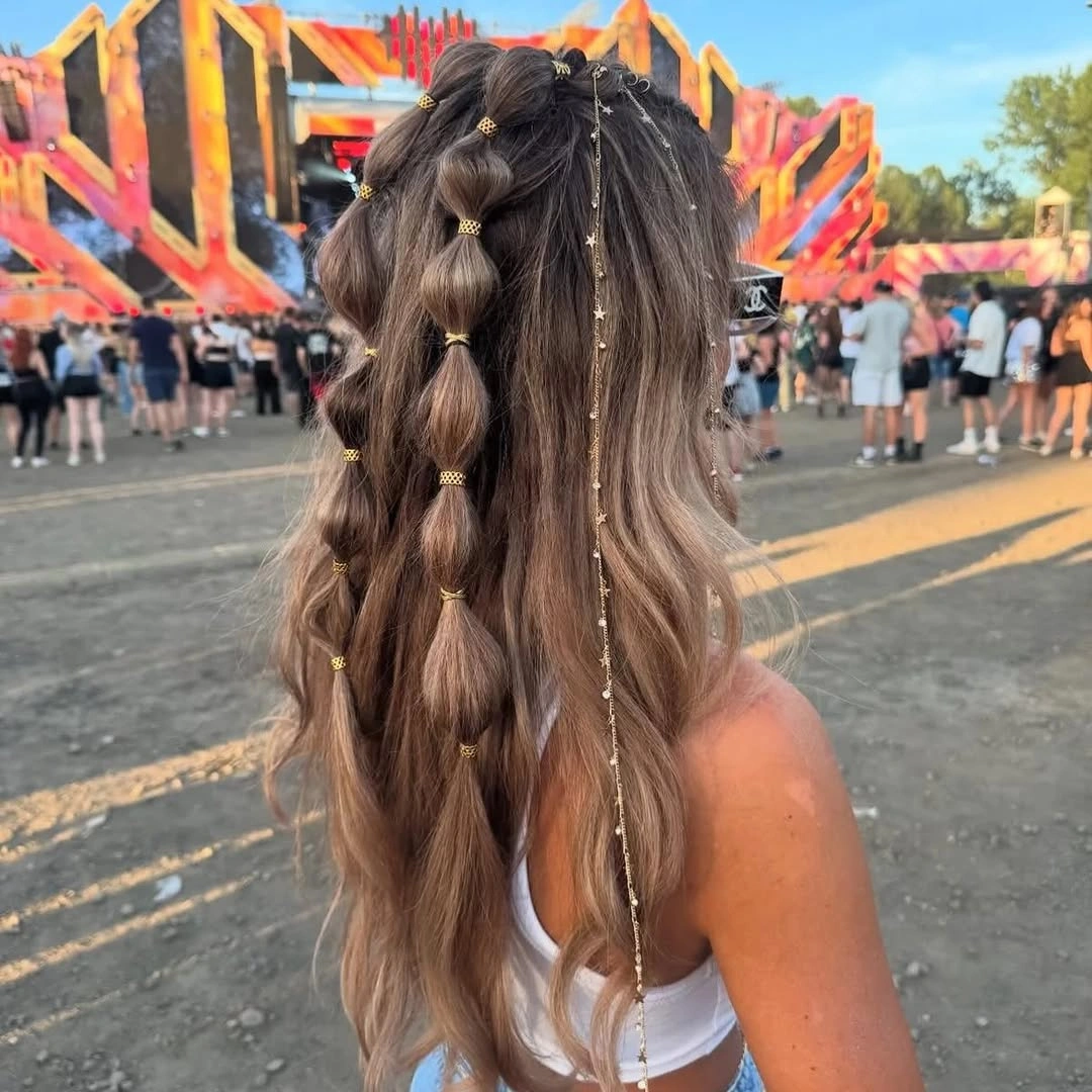 fall hairstyles 2026 Bubble Braids With Festival Energy