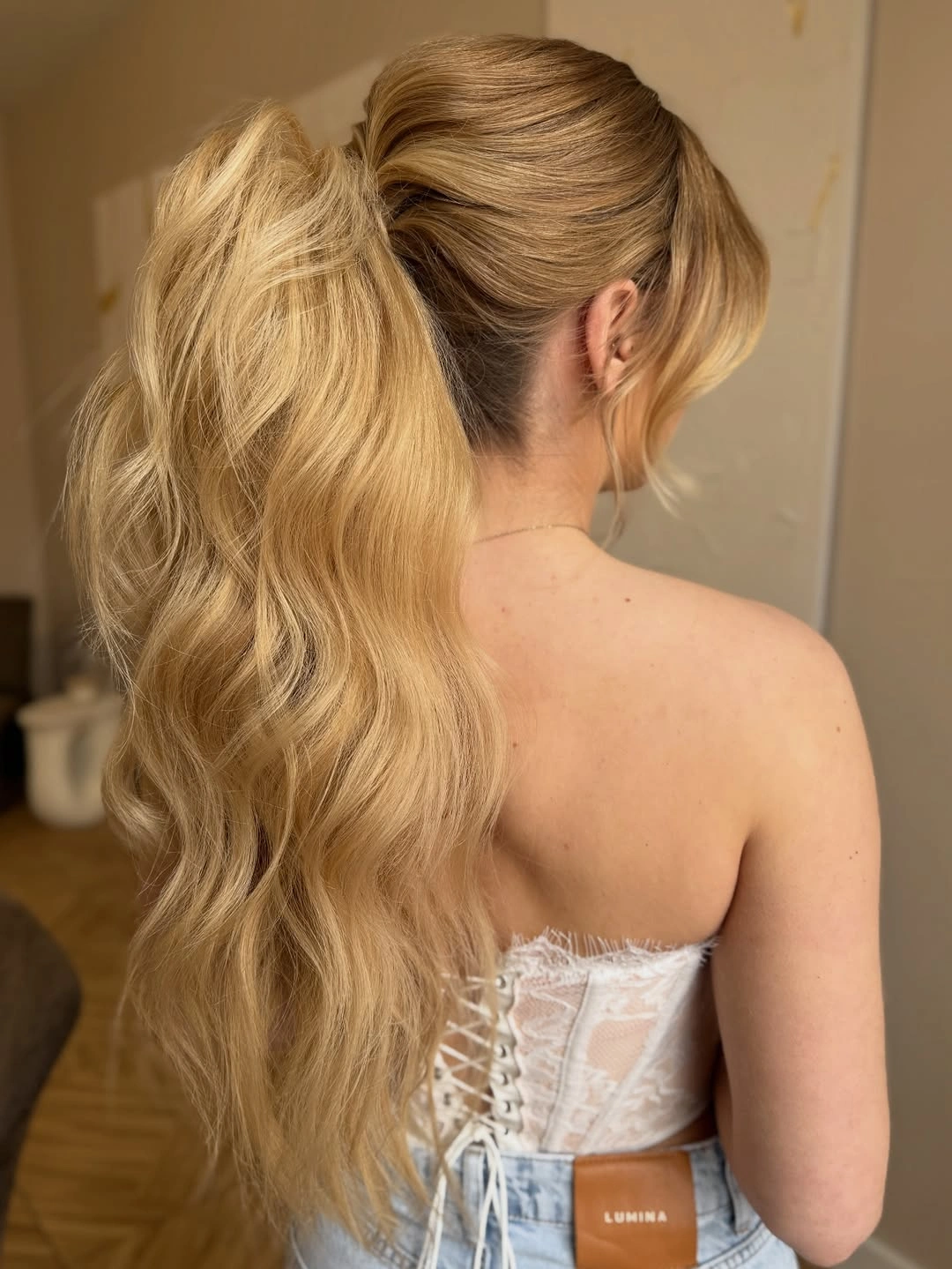 fall hairstyles for long hair 2026 Voluminous High Ponytail With Soft Glam Waves