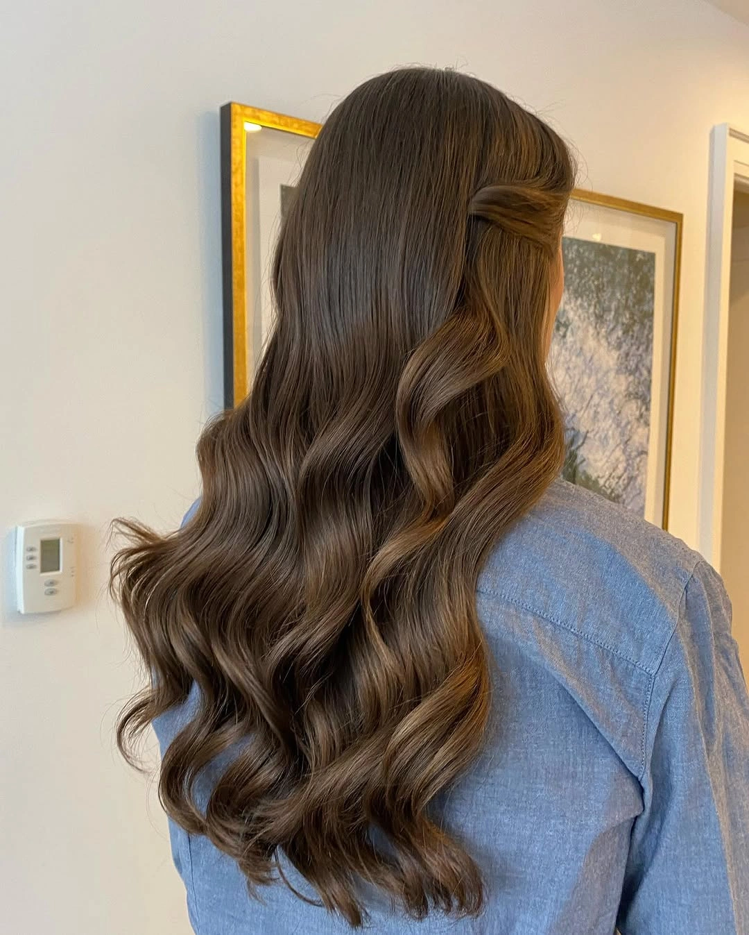 fall hairstyles for office 2026 Soft Hollywood Waves with a Modern Half-Up Twist
