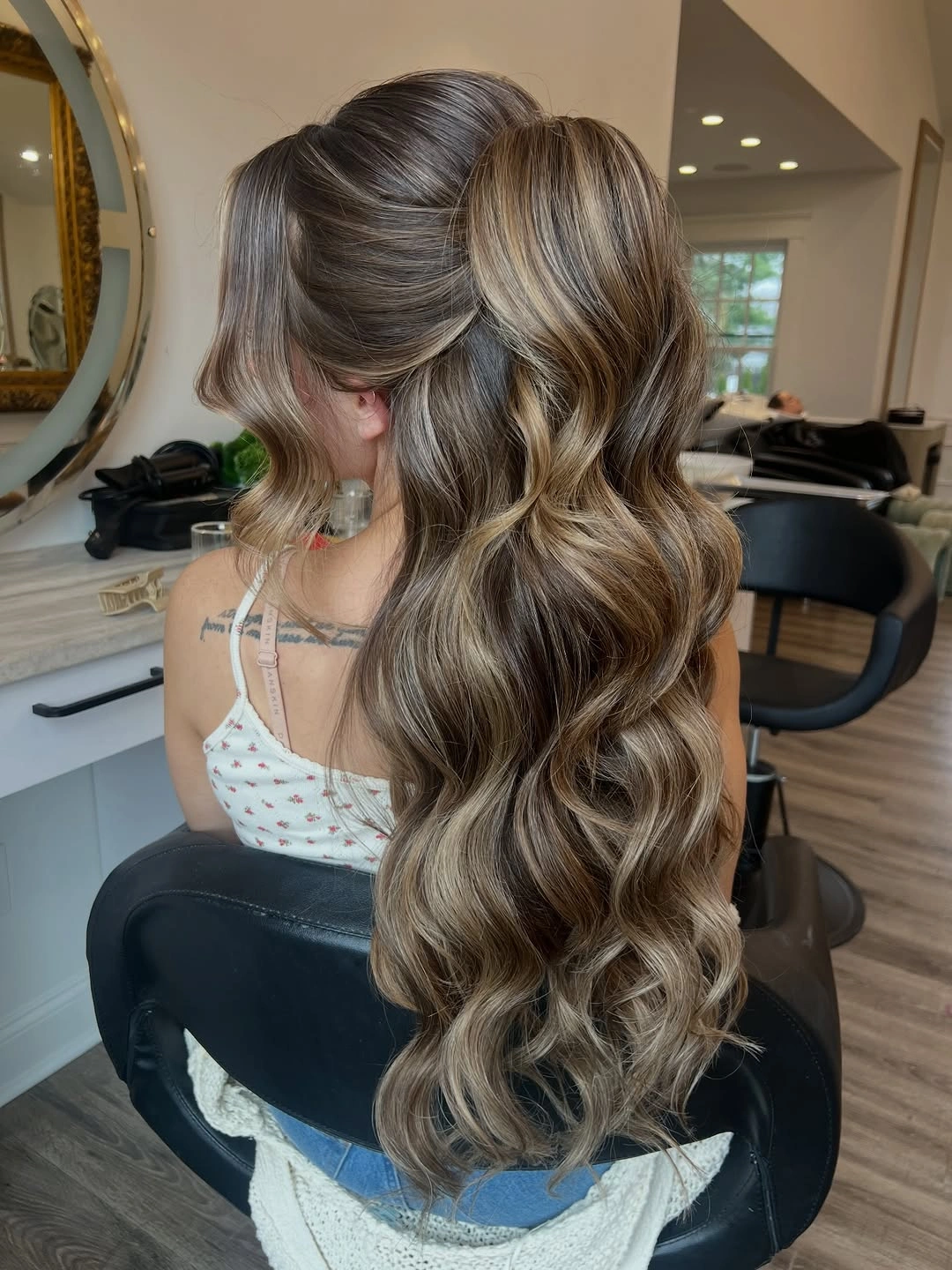 fall hairstyles for wedding guests 2026 Soft Half-Up Waves That Feel Effortlessly Romantic