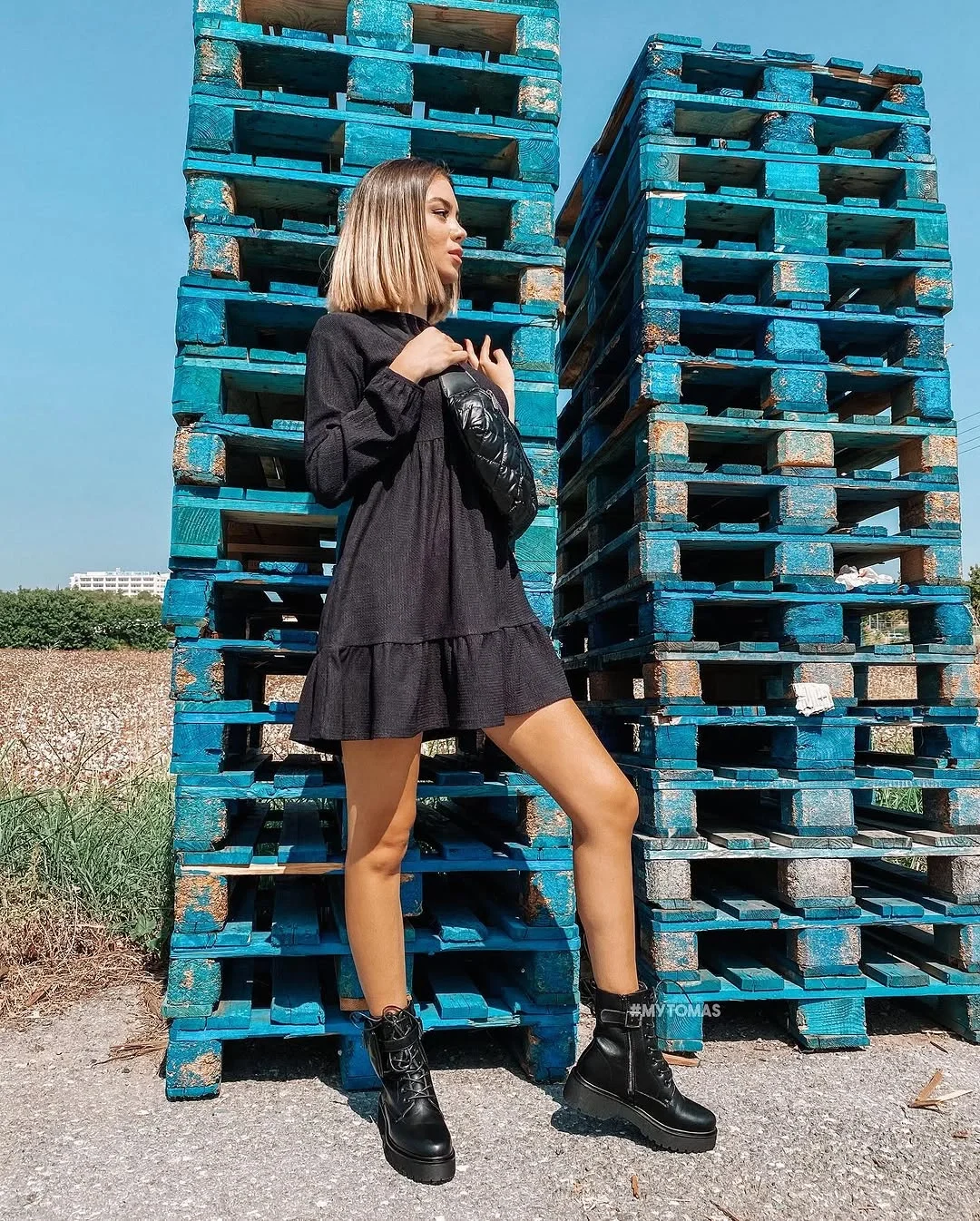 fall outfits with ankle boots 2026 Little Black Dress With Chunky Ankle Boots