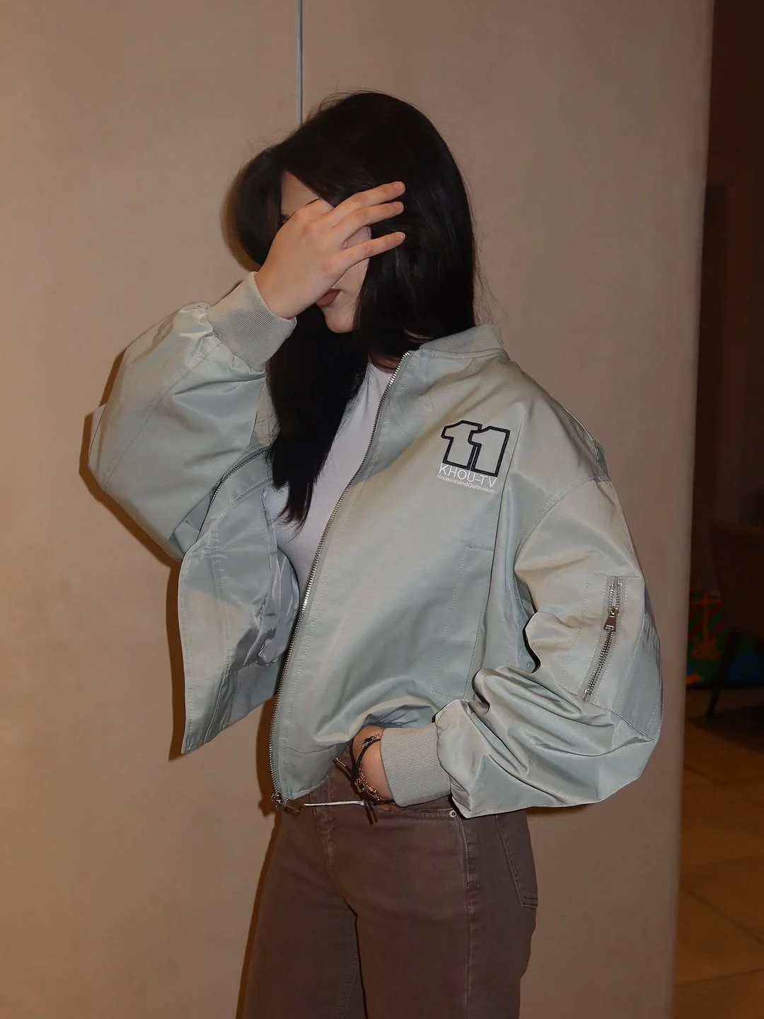 fall outfits with bombers 2026 Light Gray Bombers Add A Fresh Twist To Fall Basics