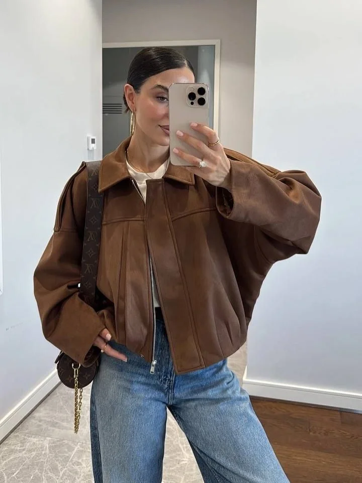 fall outfits with bombers 2026 The Modern Leather Bomber That Feels Like the New Classic