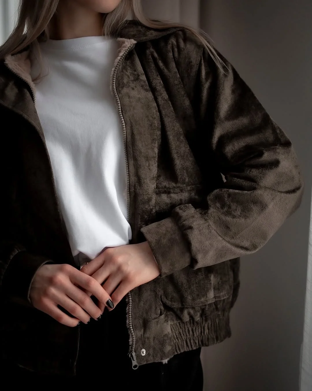 fall outfits with bombers 2026 Soft Suede Textures Create an Understated Fall Statement