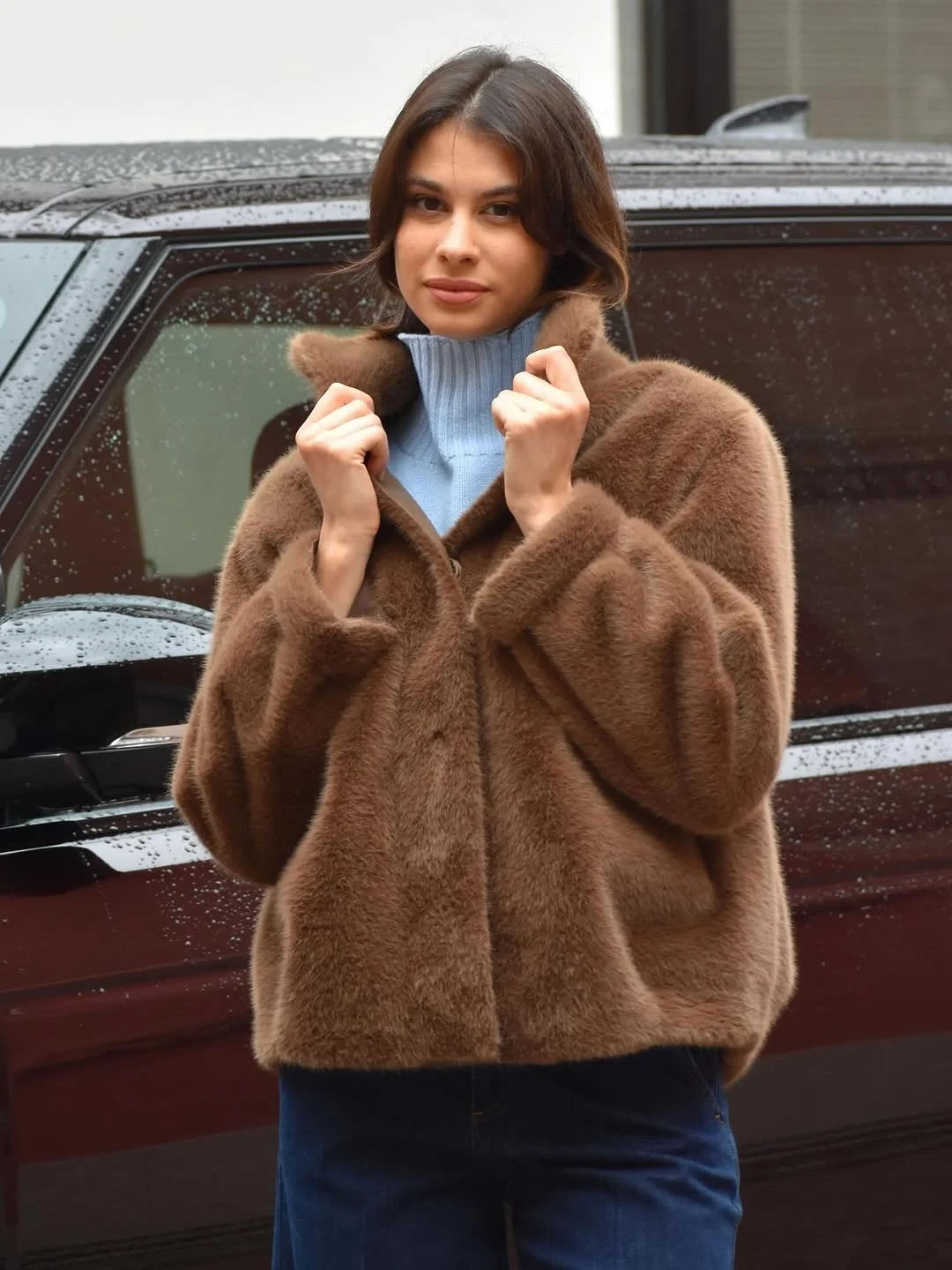 fall outfits with bombers 2026 Faux Fur Bombers Make Cold Days Feel Effortlessly Elegant