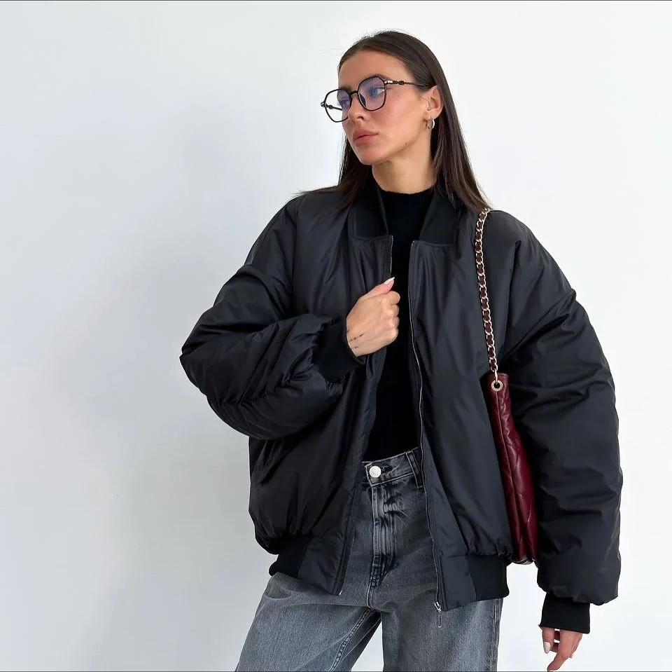 fall outfits with bombers 2026 Classic Black Bombers Never Go Out of Style