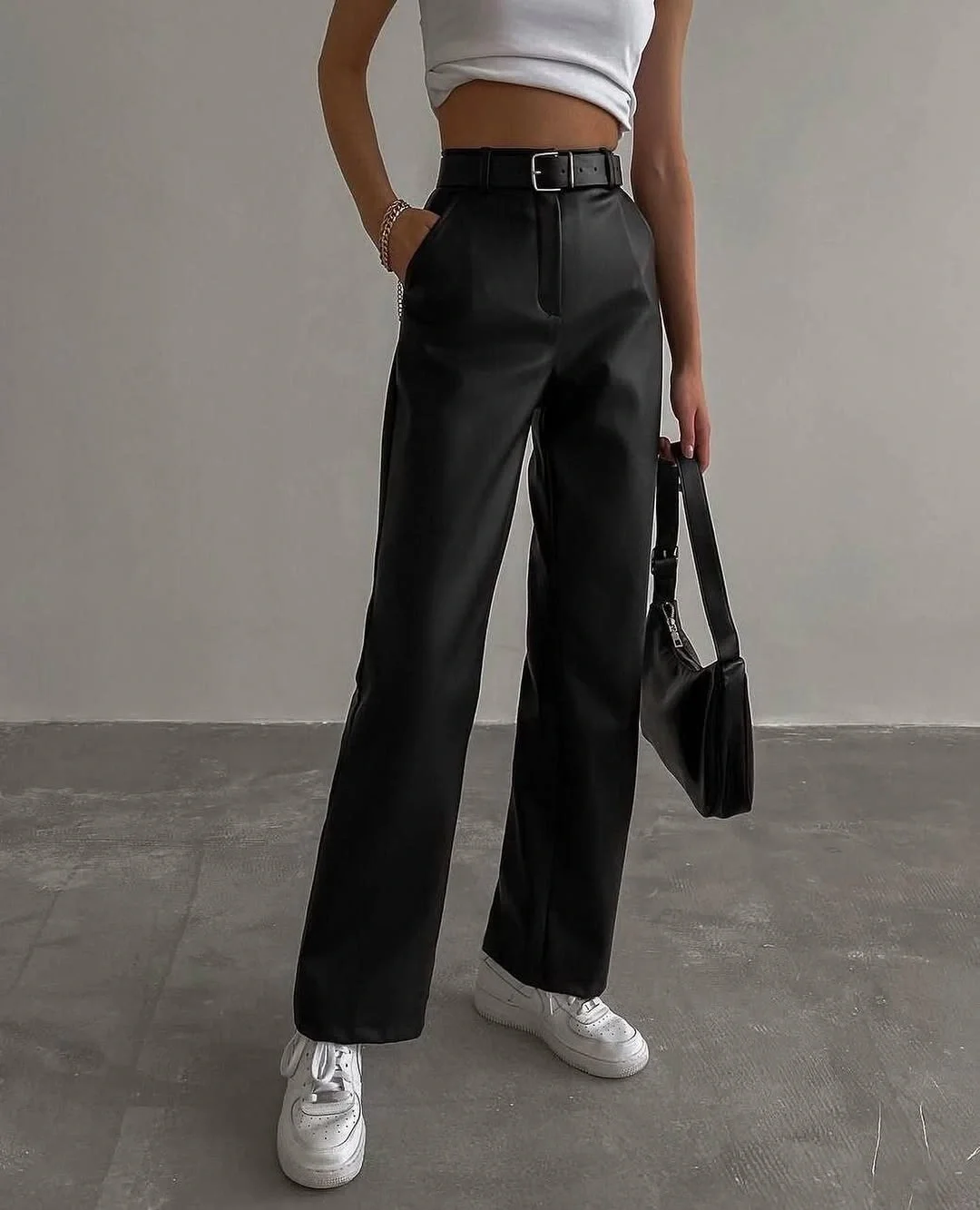 fall outfits with Leather pants 2026 High-Waisted Leather Pants with Timeless Minimalism