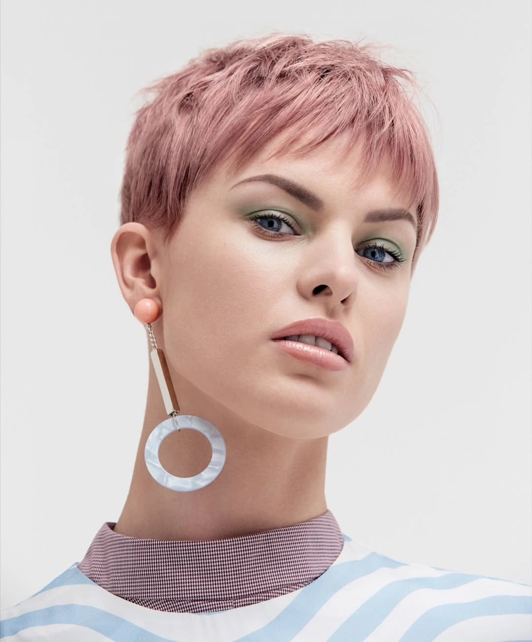fall pixie haircut ideas 2026 Soft Rose Pixie With Delicate Texture