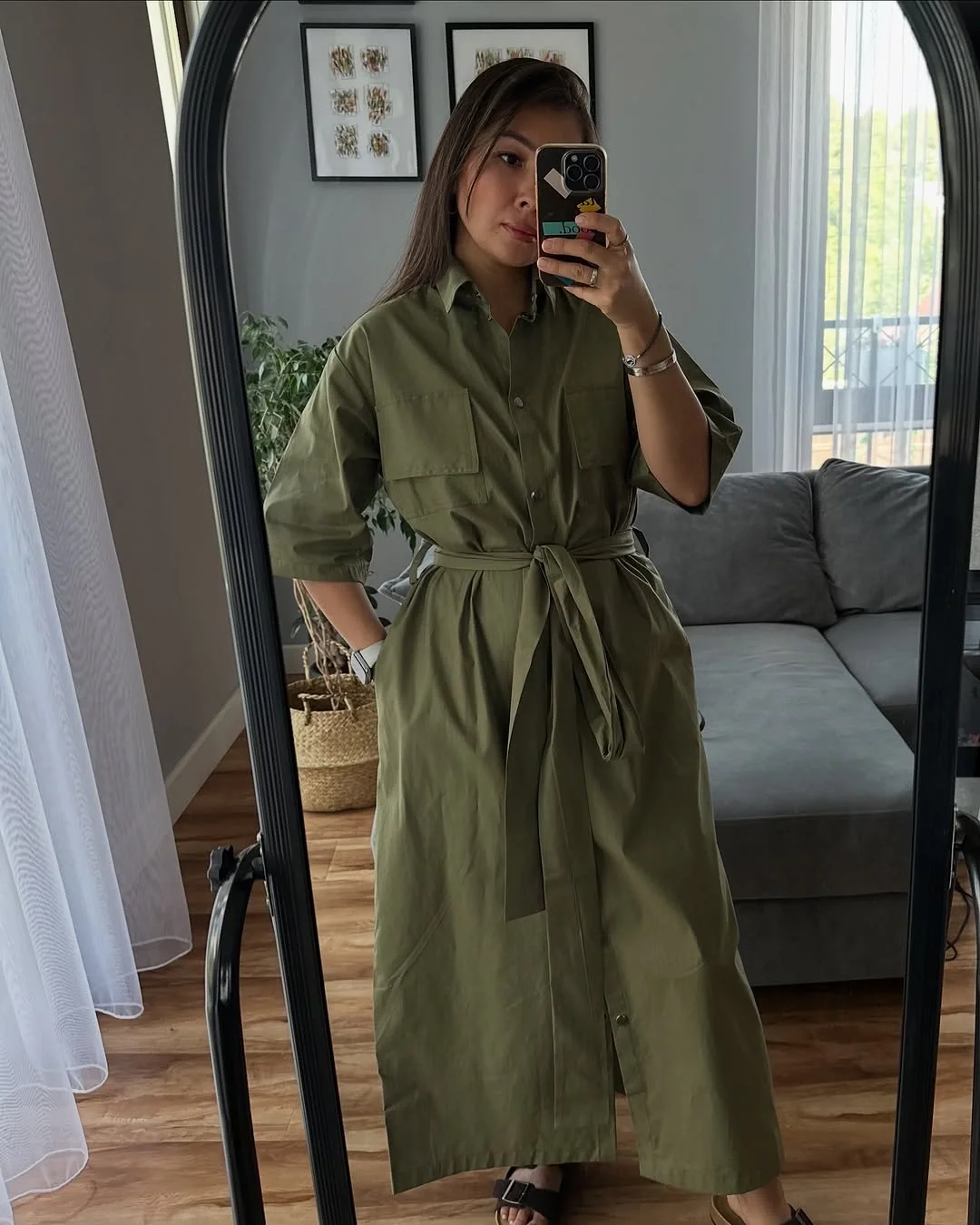 fall shirt dress outfit 2026 Olive Green Minimalism For Everyday Wear