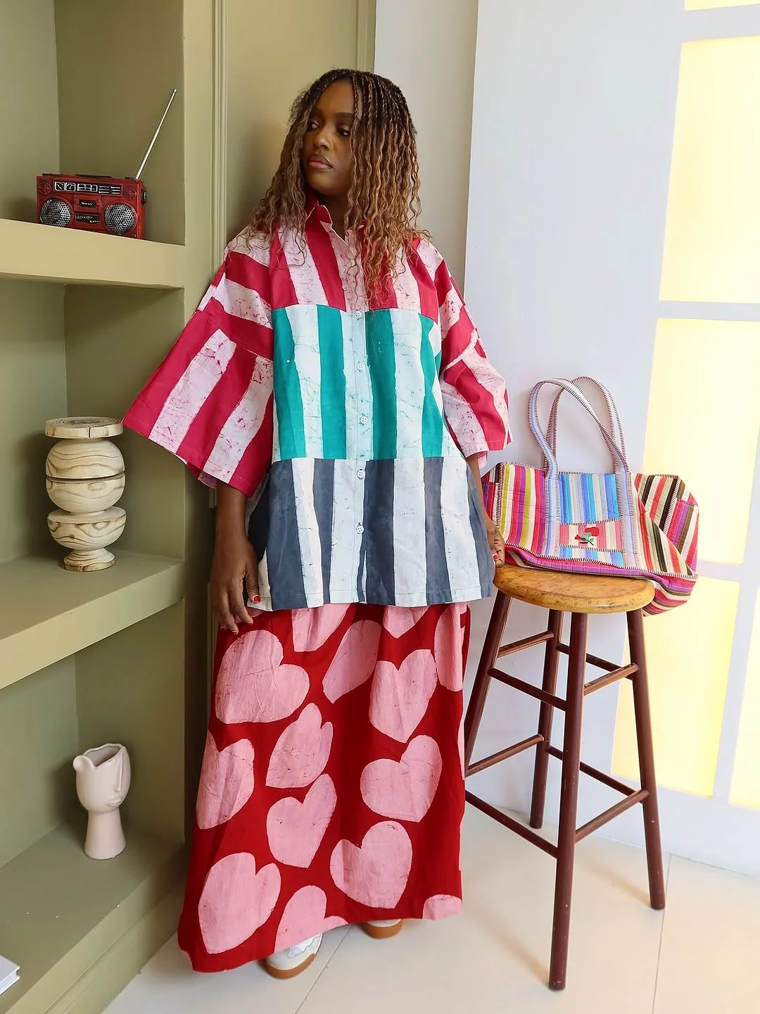 fall shirt dress outfit 2026 Creative Prints Make Fall Feel More Playful