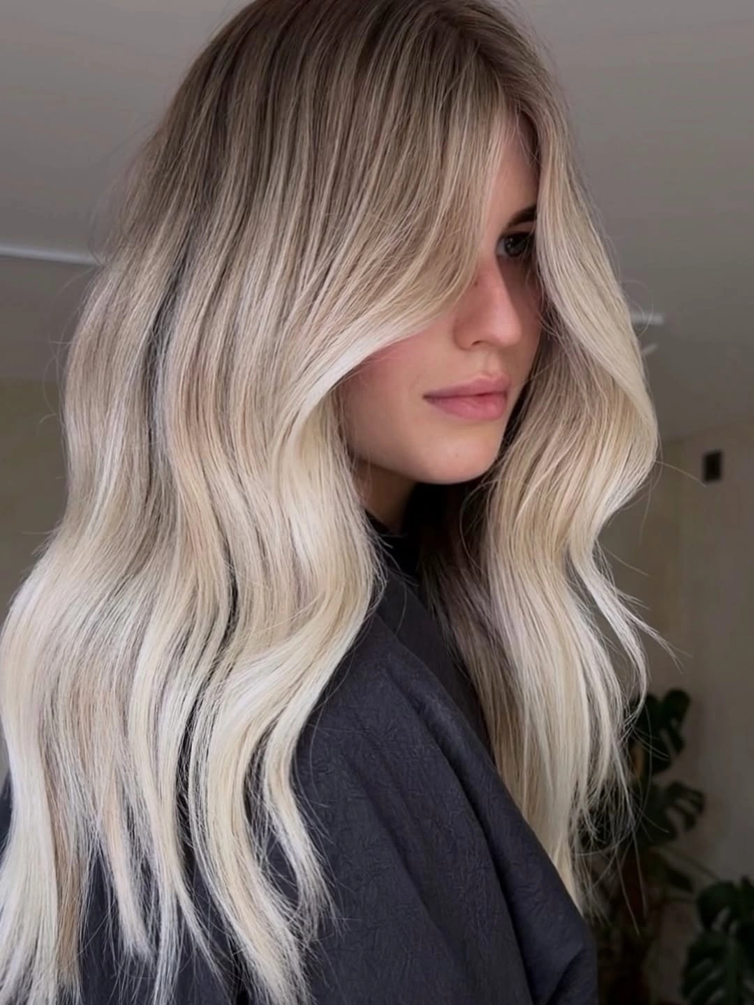 gorgeous beige blond hair color Airy Beige Blonde with Bright Face-Framing Ribbons