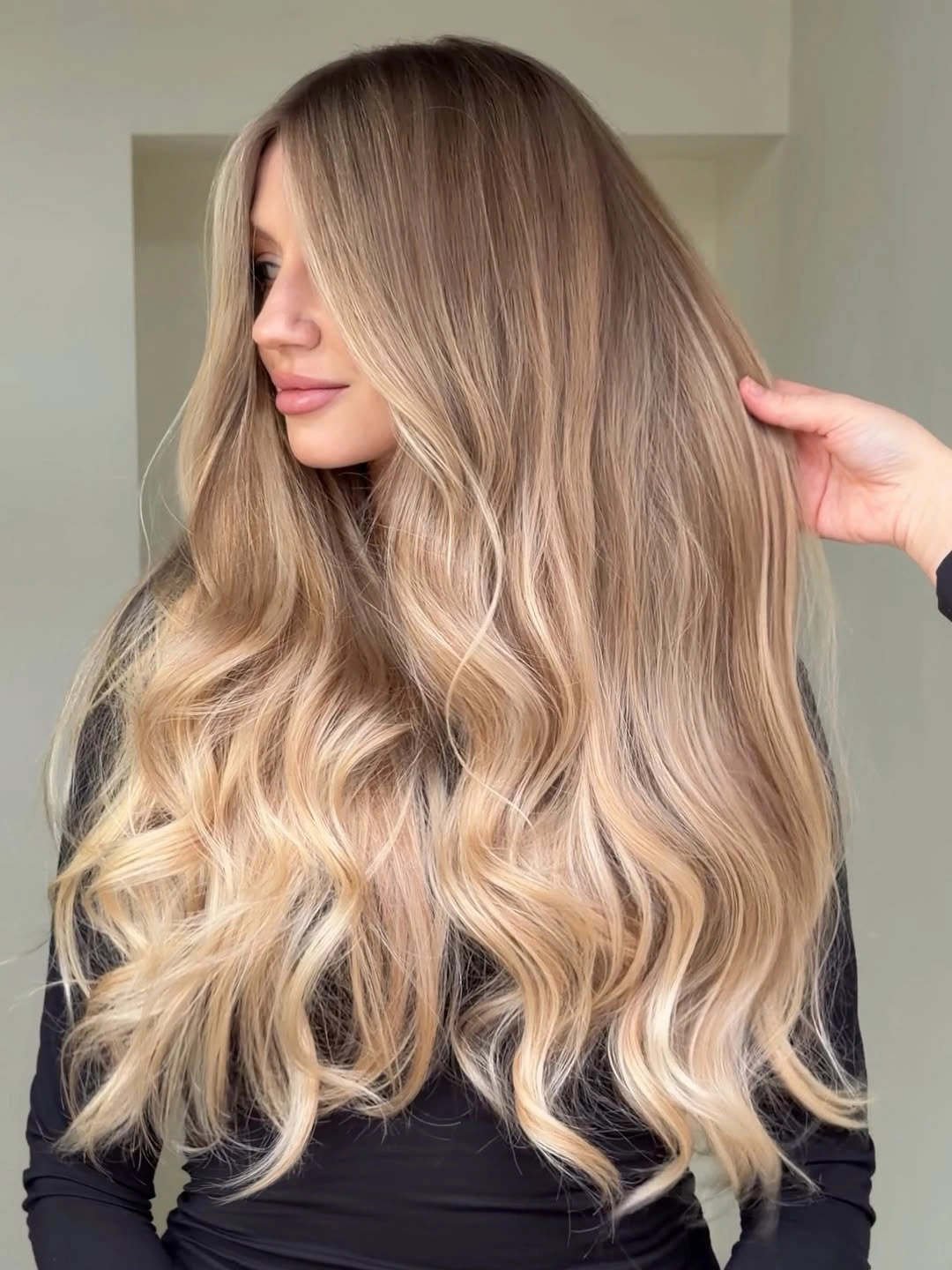 gorgeous beige blond hair color Long Beige Blonde with Sunlit Soft Contrast
