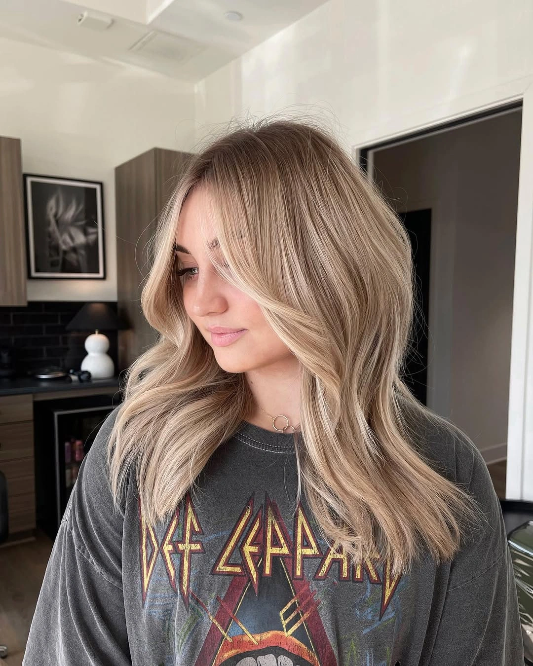 gorgeous beige blond hair color Balanced Beige Blonde with Modern Layered Volume