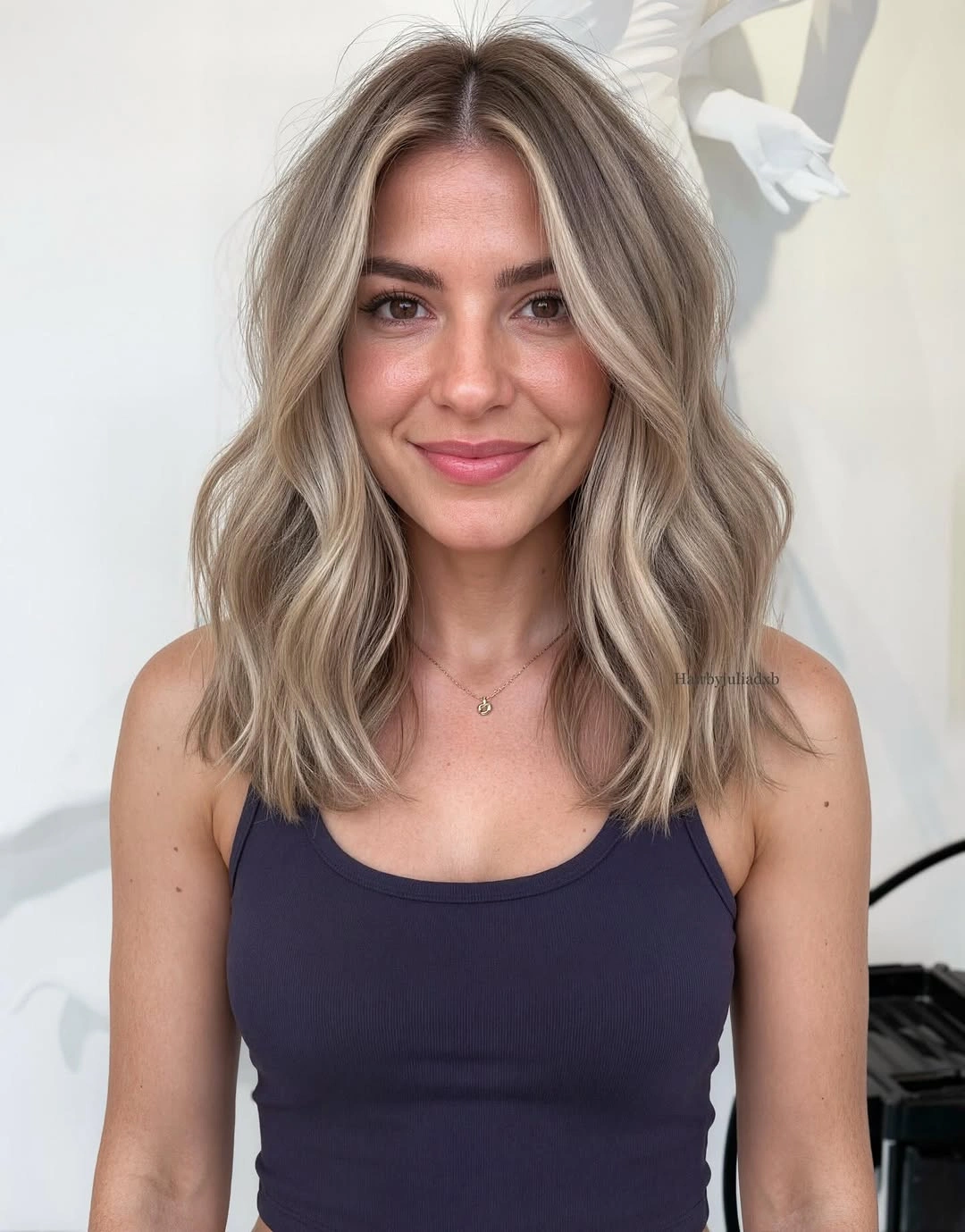 gorgeous beige blond hair color Soft Beige Blonde Lob with Effortless Texture