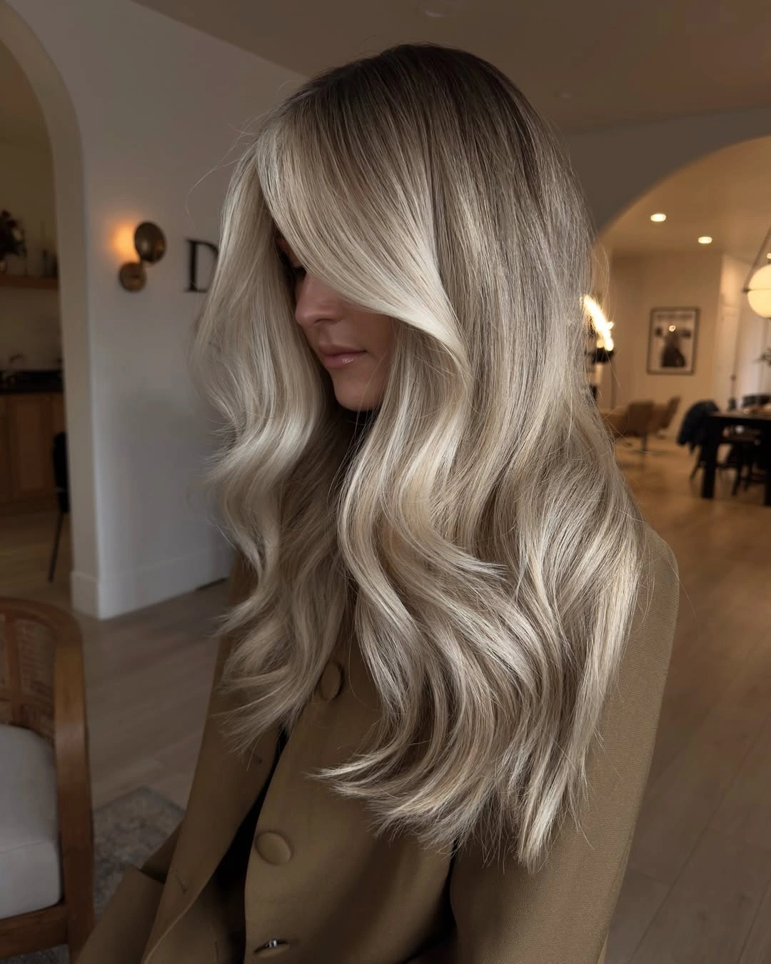 gorgeous beige blond hair color Dimensional Beige Blonde with Silky Volume