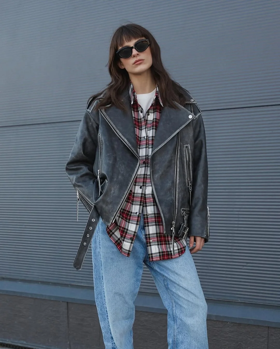 leather jacket outfits women 2026 The Vintage Biker Jacket That Never Goes Out of Style