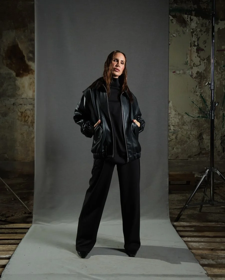 leather jacket outfits women 2026 Oversized Black Leather With Modern Minimalism