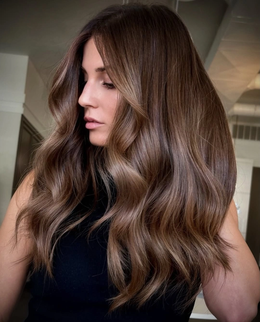 stylish babylights hair ideas Rich Chocolate Babylights with Soft Face-Framing Glow