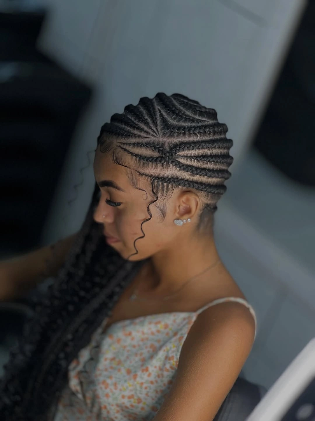 stylish lemonade braid hairstyle Star Inspired Braided Finish