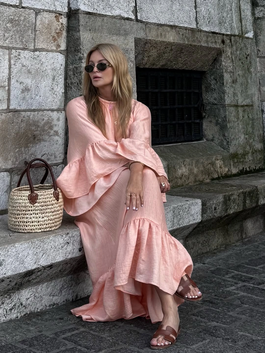 stylish september outfits ideas 2026 Romantic Peach Tones That Keep Summer Alive a Little Longer