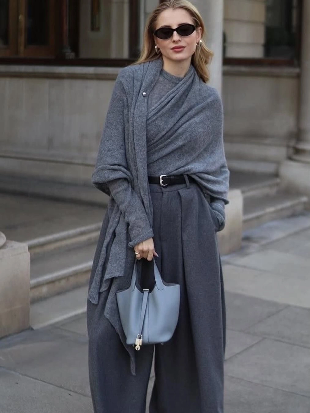 stylish september outfits ideas 2026 Monochrome Knit Layers Welcome Cooler Days