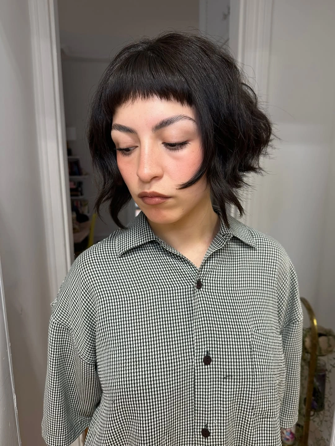 stylish short bobbed hairstyle Edgy French Bob With Micro Bangs
