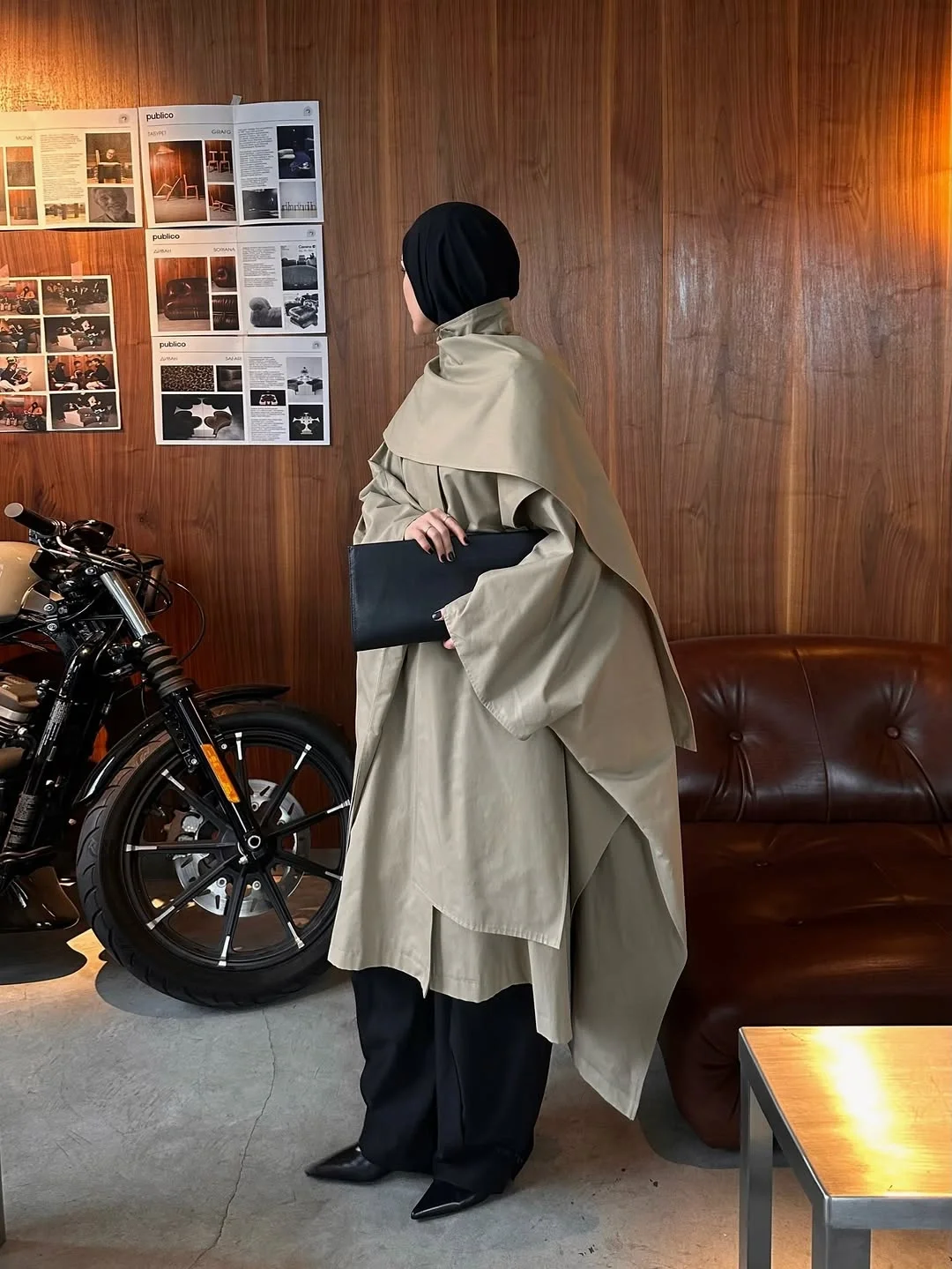 Trench coat fall outfits 2026 Modern Layered Trench with Architectural Lines
