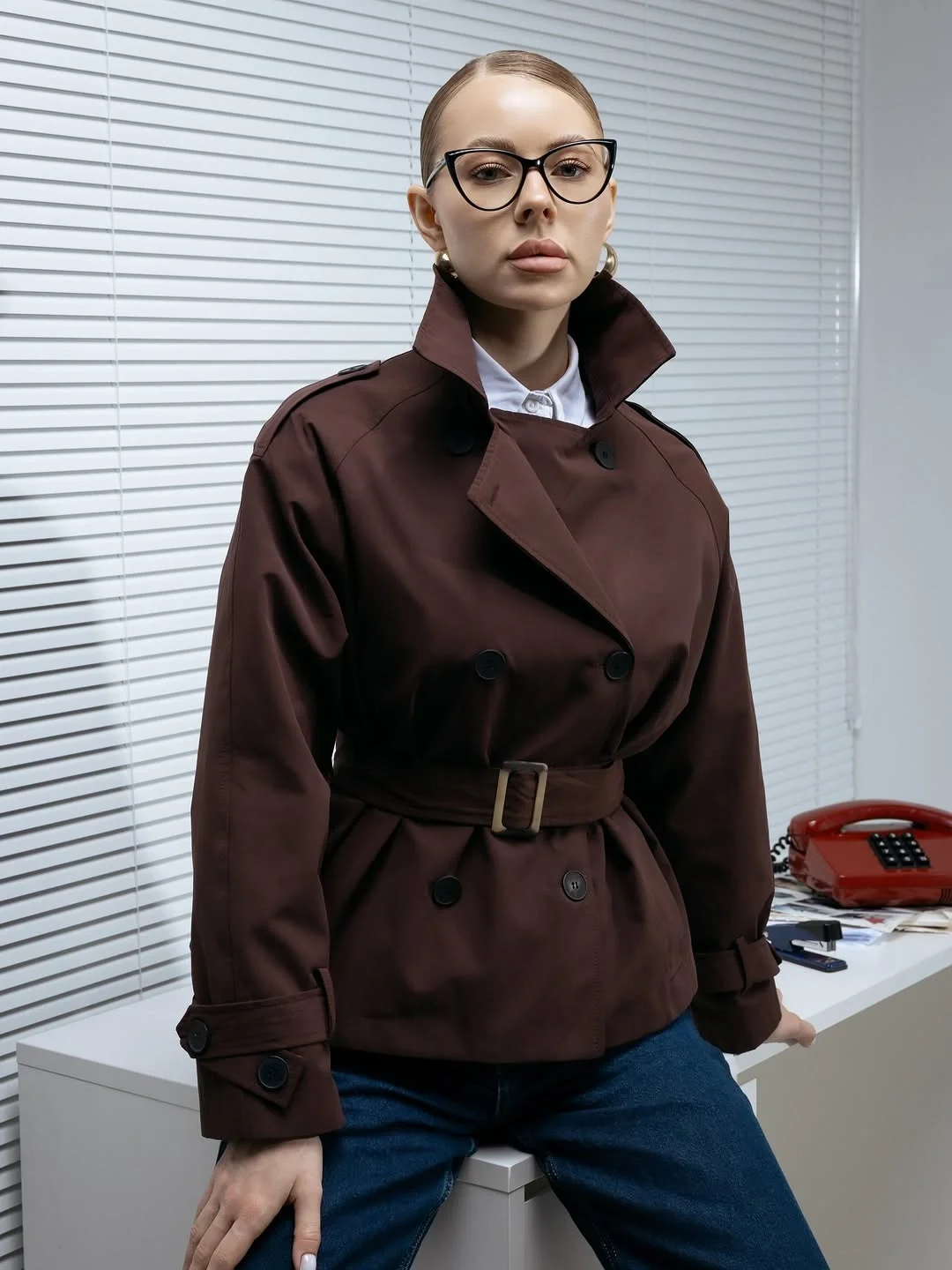 Trench coat fall outfits 2026 Rich Brown Cropped Trench for Smart Everyday Style