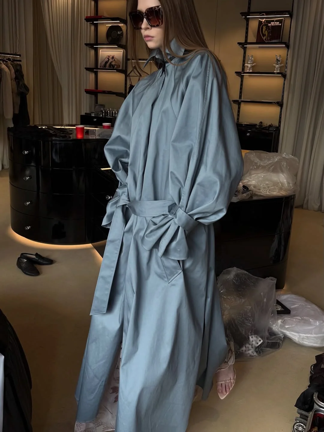 Trench coat fall outfits 2026 The Powder Blue Trench That Brings Soft Color Into Fall