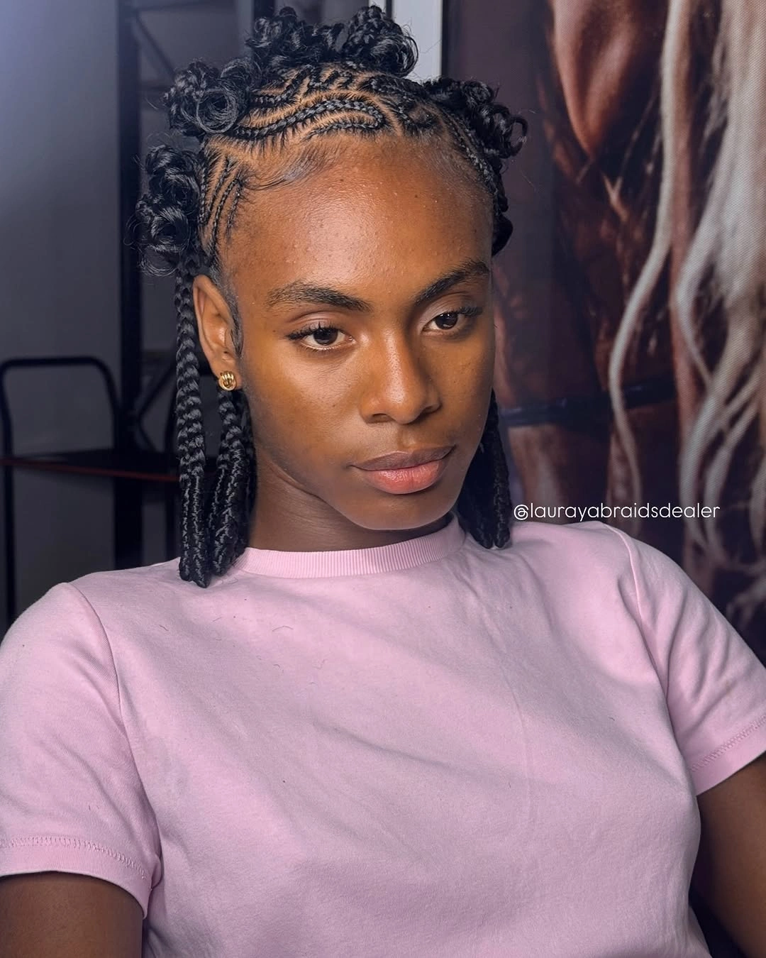 trendy bantu knots hairstyles Braided Bantu Knots With Shoulder-Length Ends
