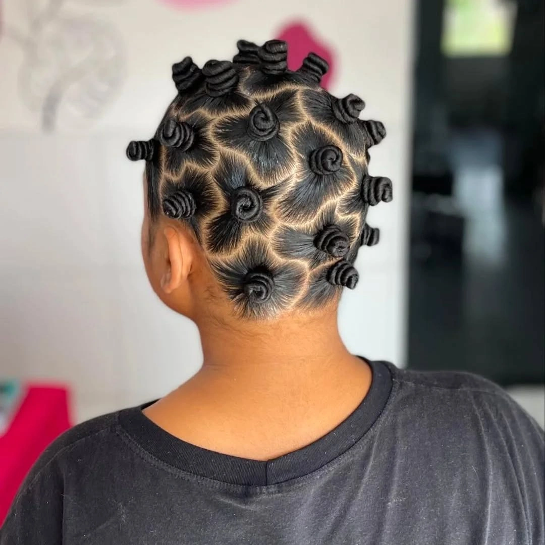 trendy bantu knots hairstyles Precision Spiral Knots With Graphic Partings