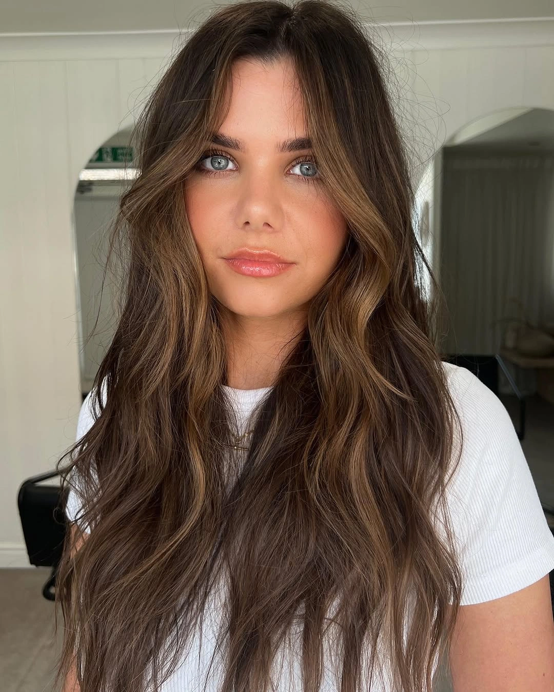 trendy dimensional brunette hair color Effortless Brunette Waves With Natural Dimension
