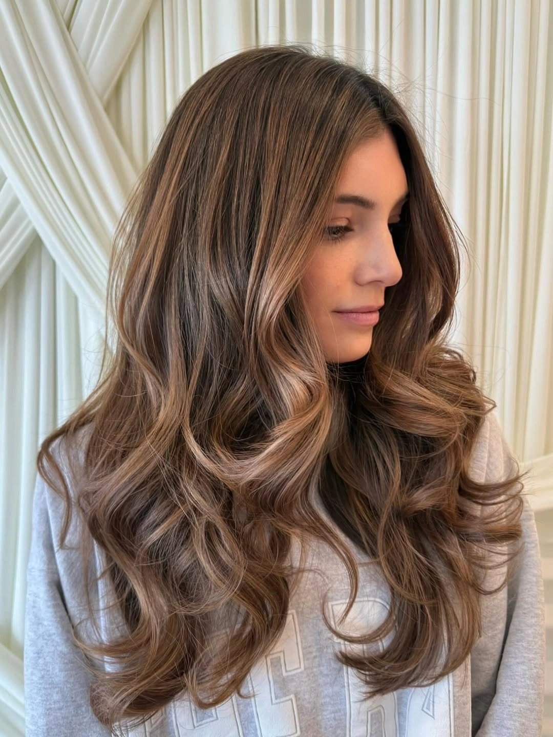 trendy dimensional brunette hair color Cool Mushroom Brunette With Airy Movement