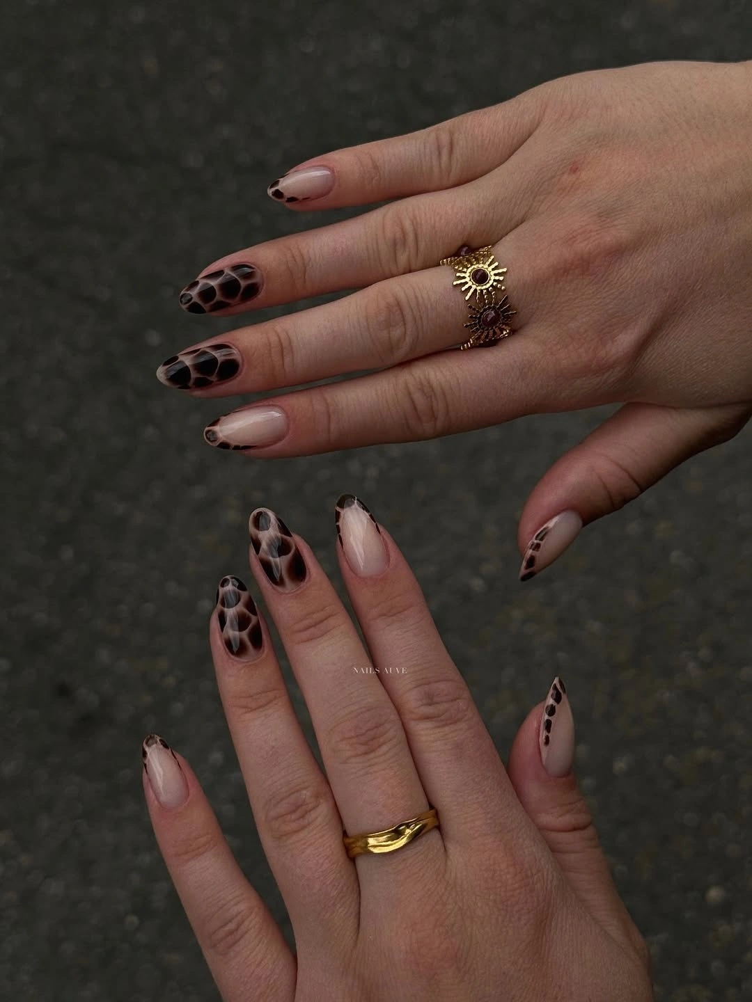 trendy fall almond nails 2026 Modern Tortoiseshell Almond Nails