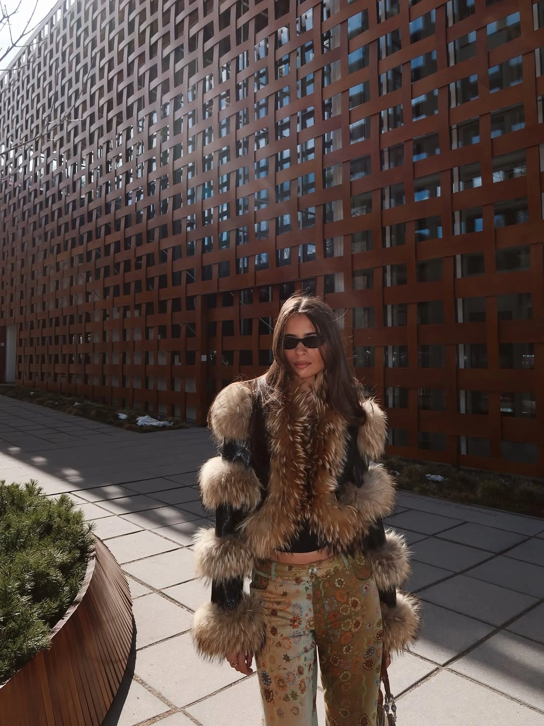 trendy faux fur jacket Vintage Inspired Faux Fur with Eclectic Prints