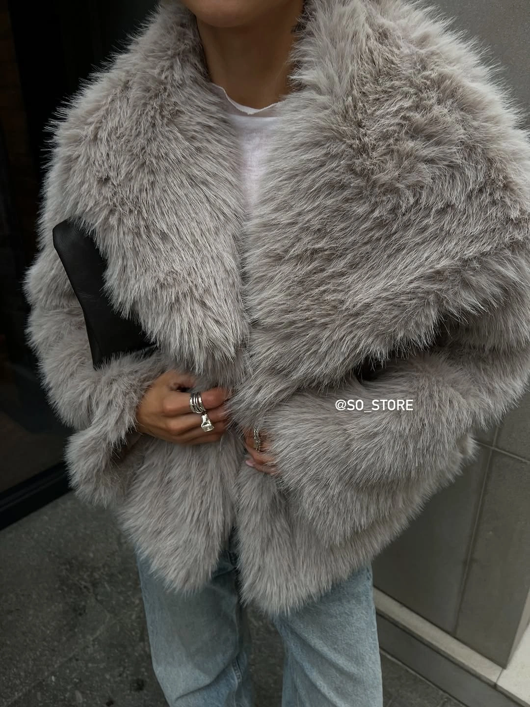 trendy faux fur jacket Soft Grey Faux Fur for Everyday Luxury