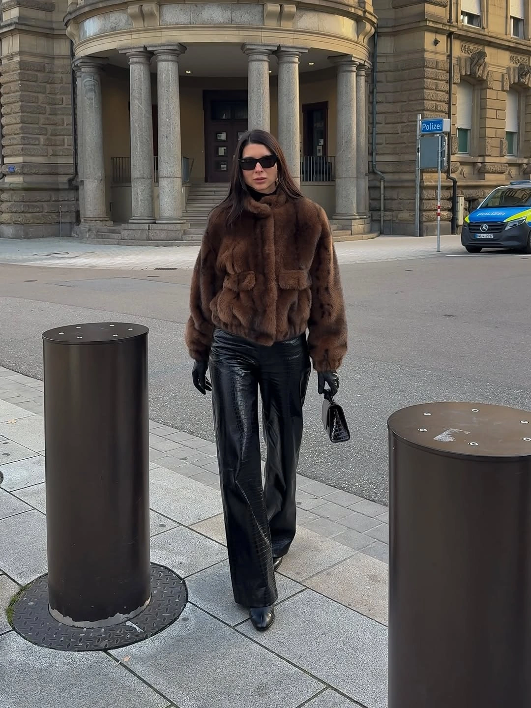 trendy faux fur jacket Rich Brown Texture With Modern Edge